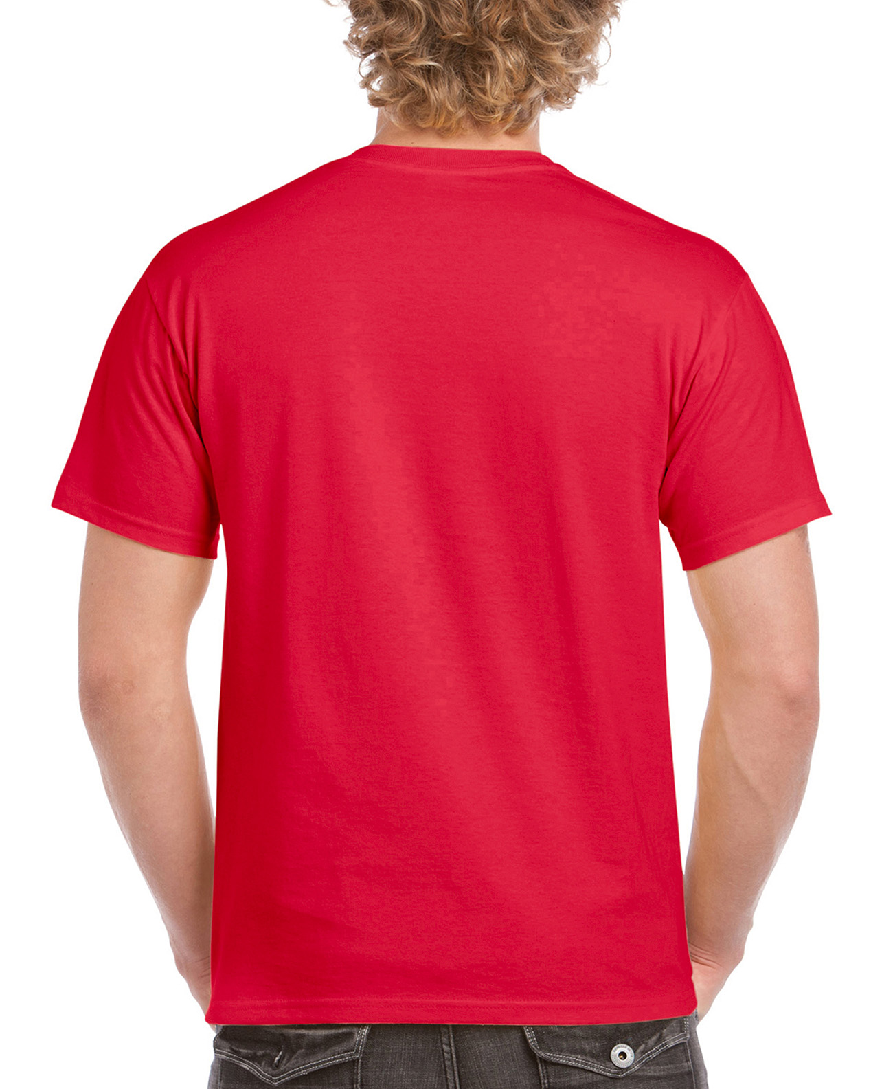 Tricou barbati 100% bumbac, Rosu Stacojiu - Sport, 190g
