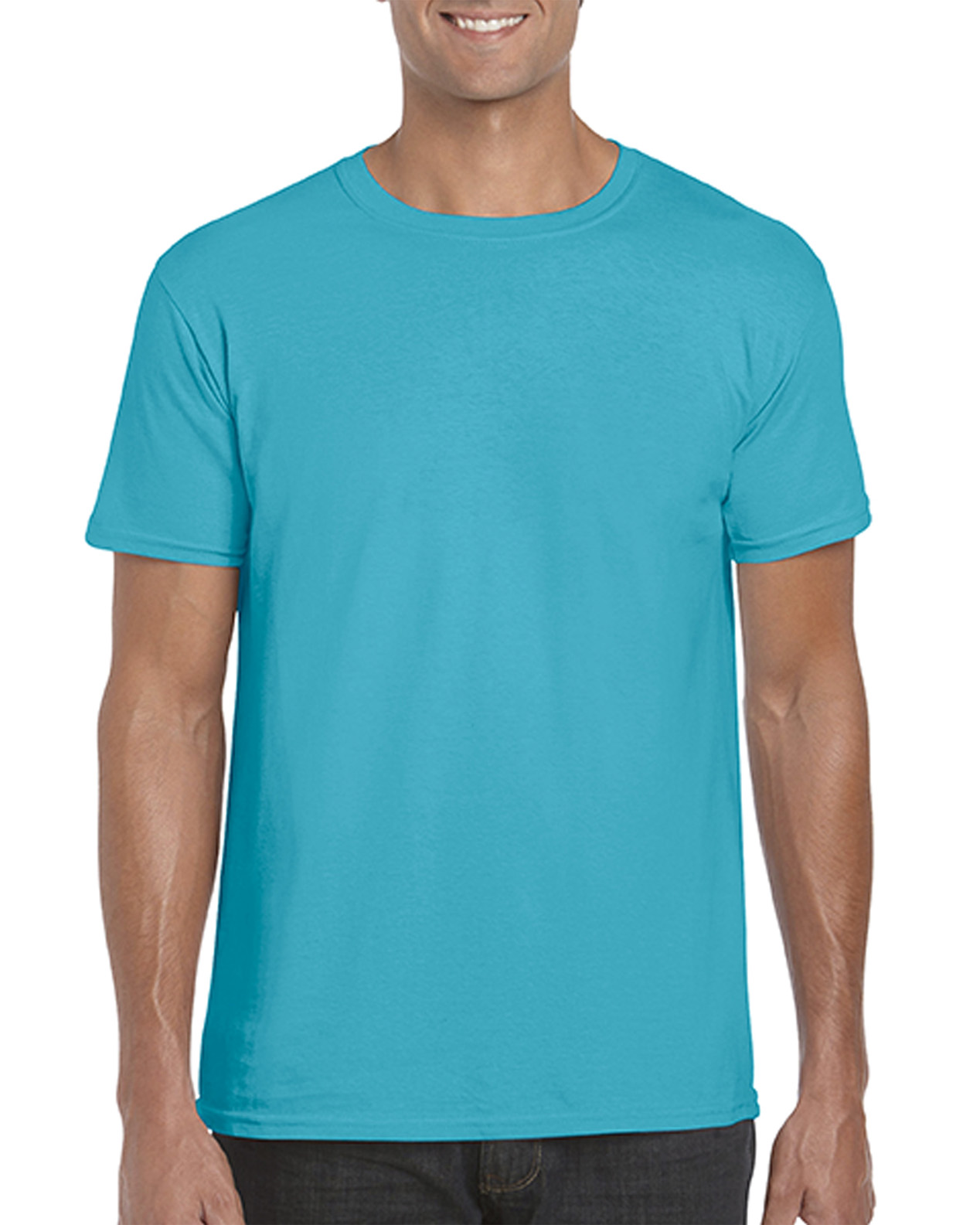 Tricou barbati 100% bumbac, Albastru Tropical, 153g