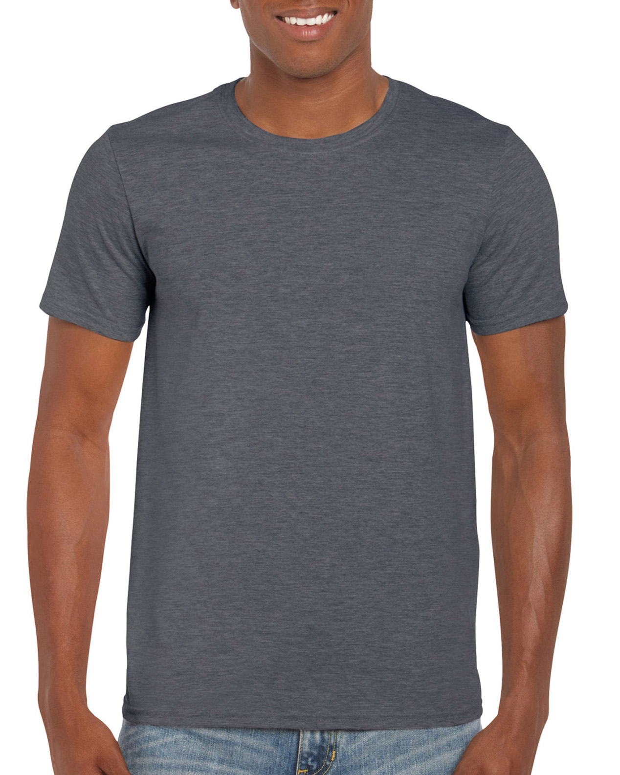 Tricou barbati 100% bumbac, Dark Heather, 153g