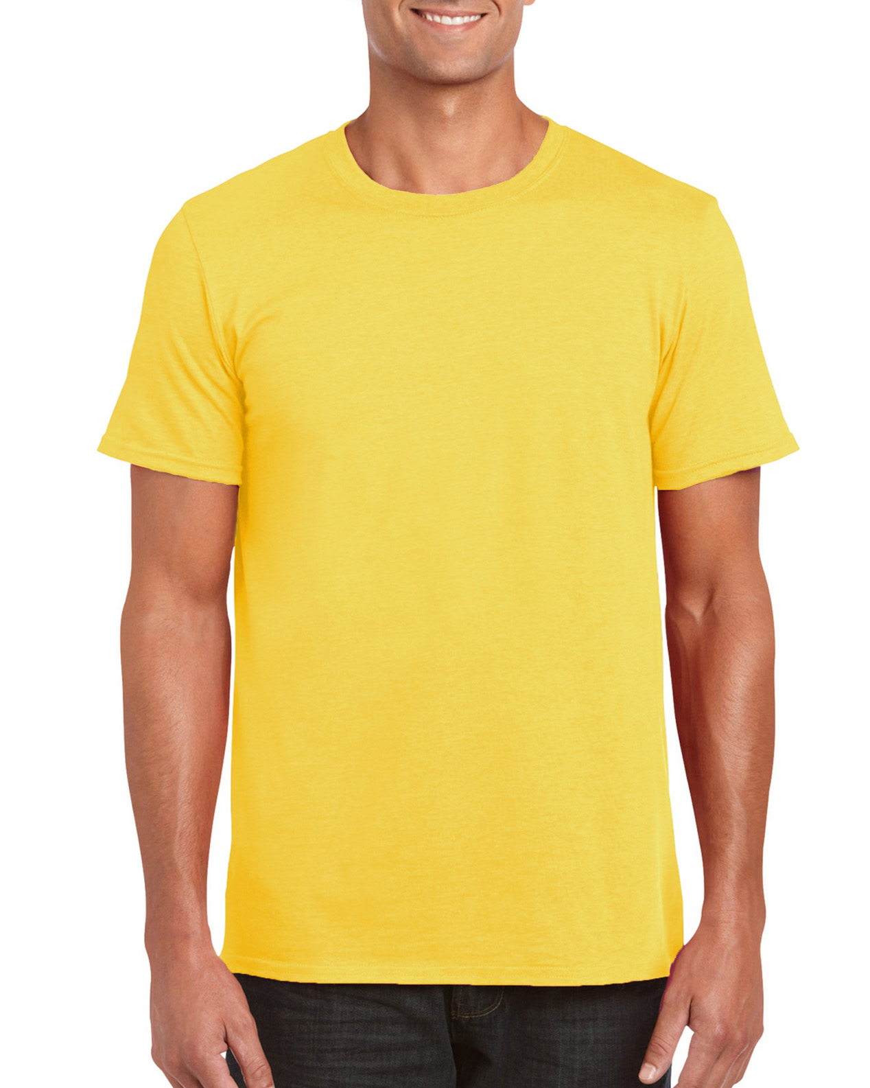Tricou barbati 100% bumbac, Galben Margareta, 153g