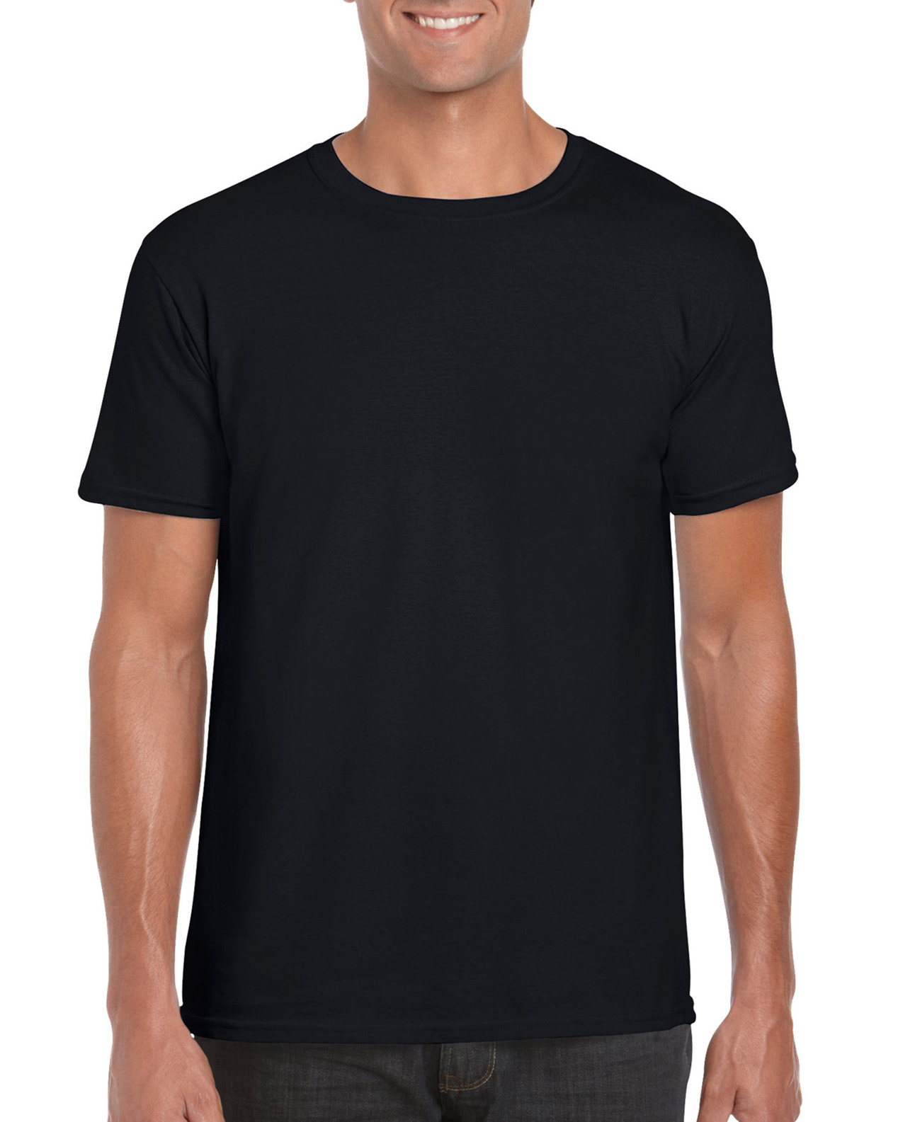 Tricou barbati 100% bumbac, Negru, 153g
