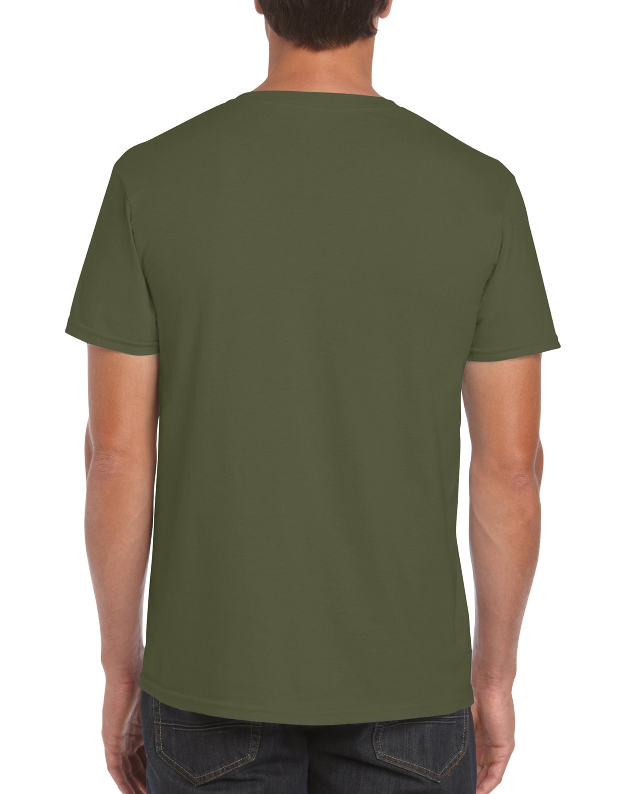 Tricou barbati 100% bumbac, Verde Militar, 153g