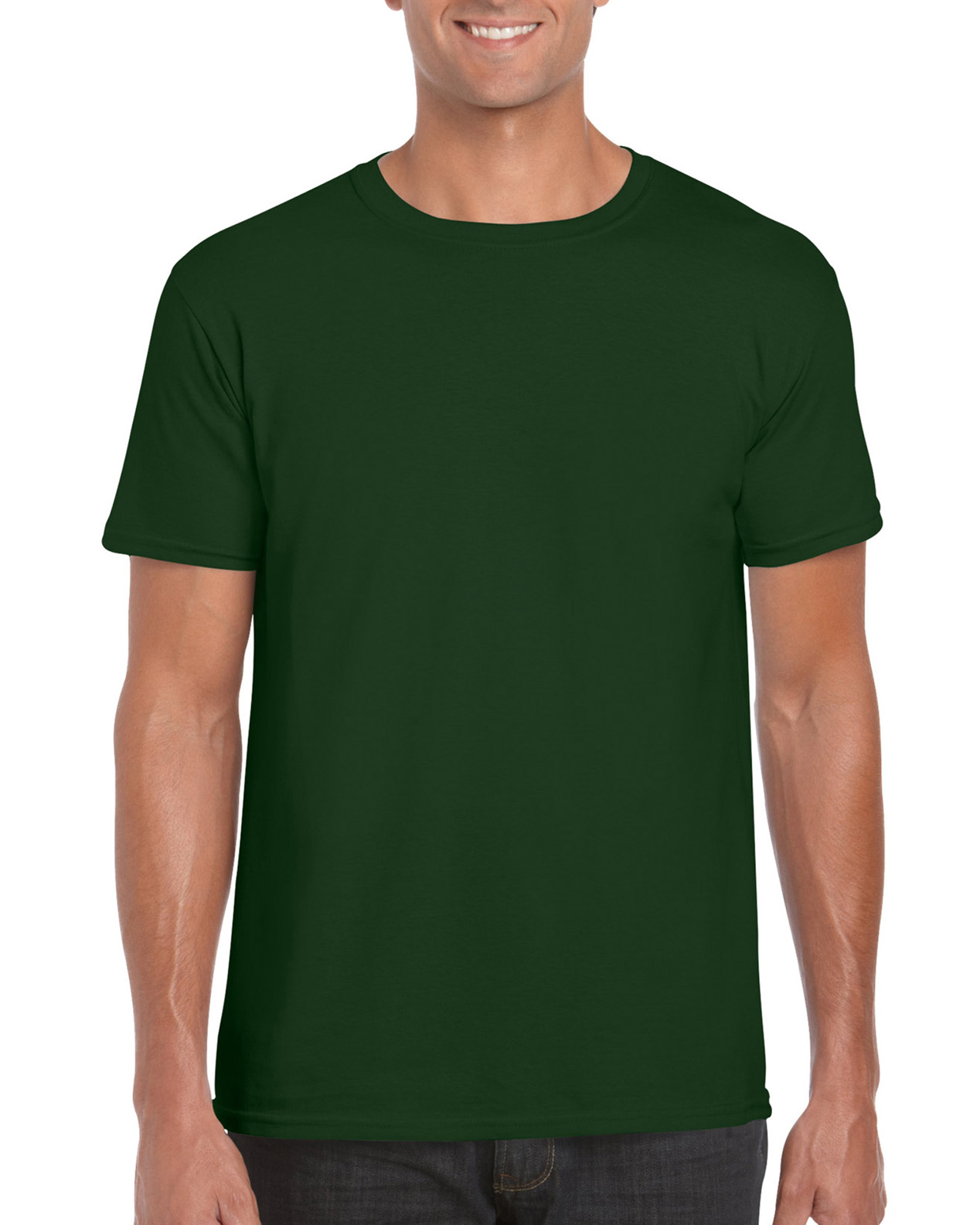 Tricou barbati 100% bumbac, Verde - Padure, 153g