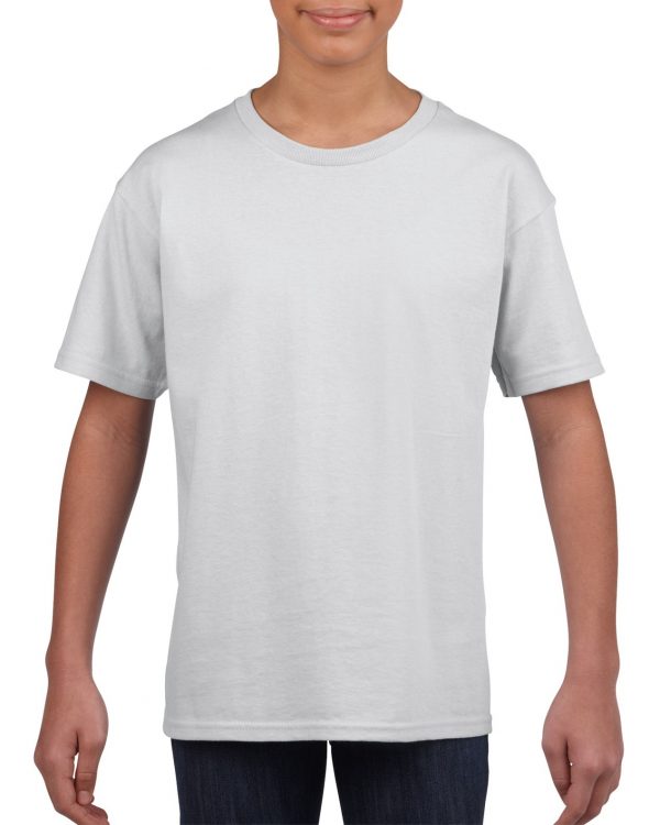 Tricou copii 100% bumbac, Alb, 153g