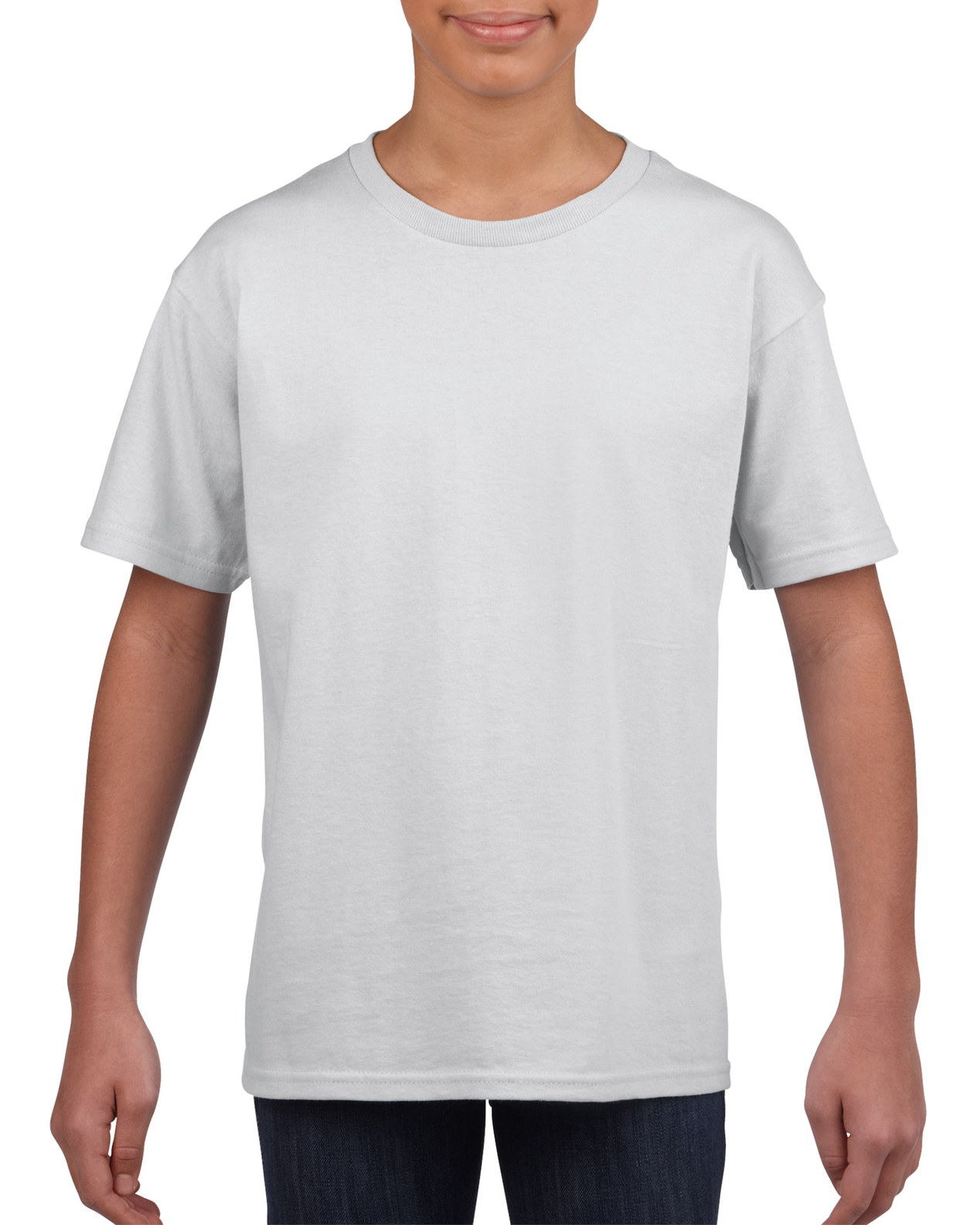 Tricou copii 100% bumbac, Alb, 153g