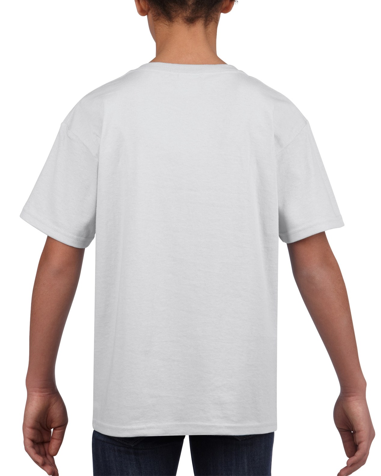 Tricou copii 100% bumbac, Alb, 153g