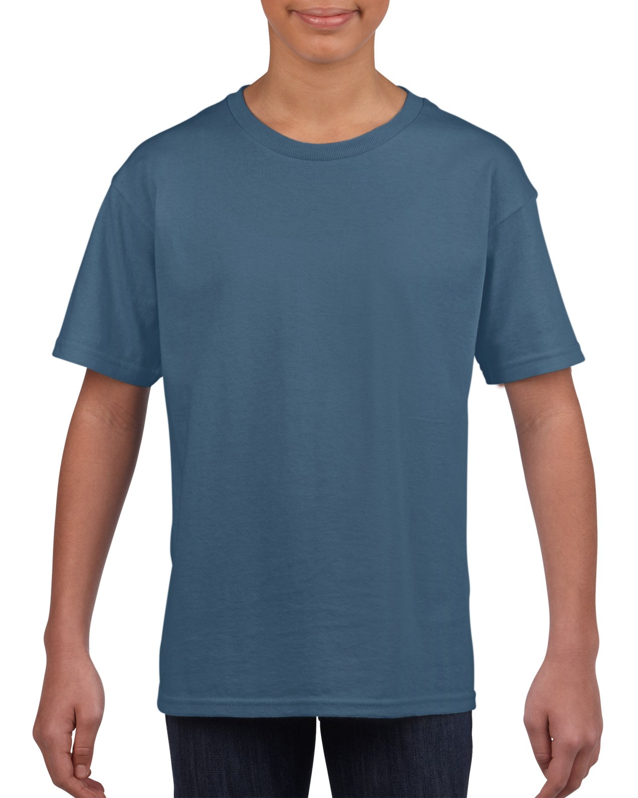Tricou copii 100% bumbac, Albastru Indigo, 153g