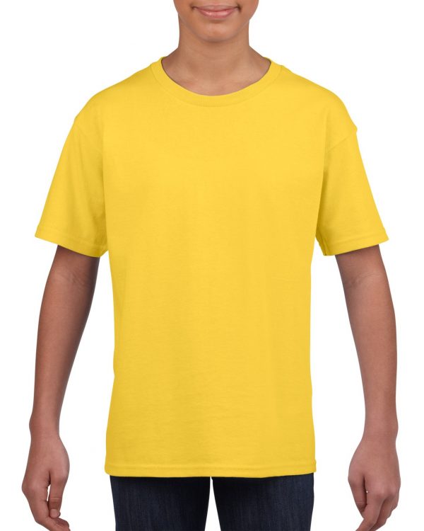 Tricou copii 100% bumbac, Galben Margareta, 153g