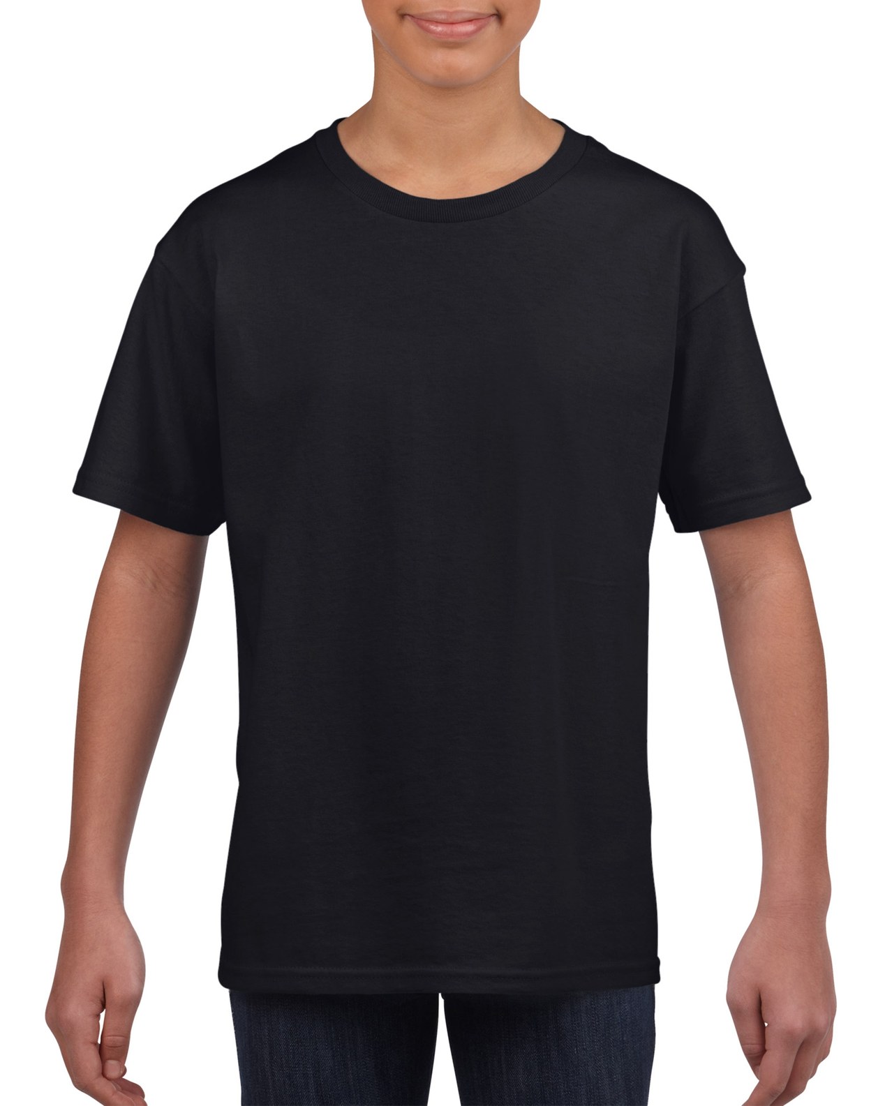 Tricou copii 100% bumbac, Negru, 153g