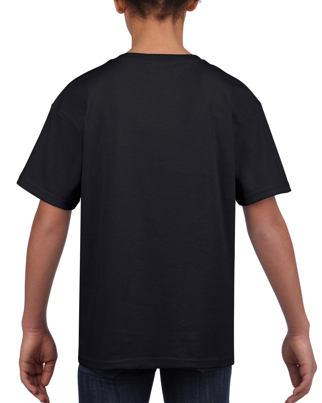 Tricou copii 100% bumbac, Negru, 153g