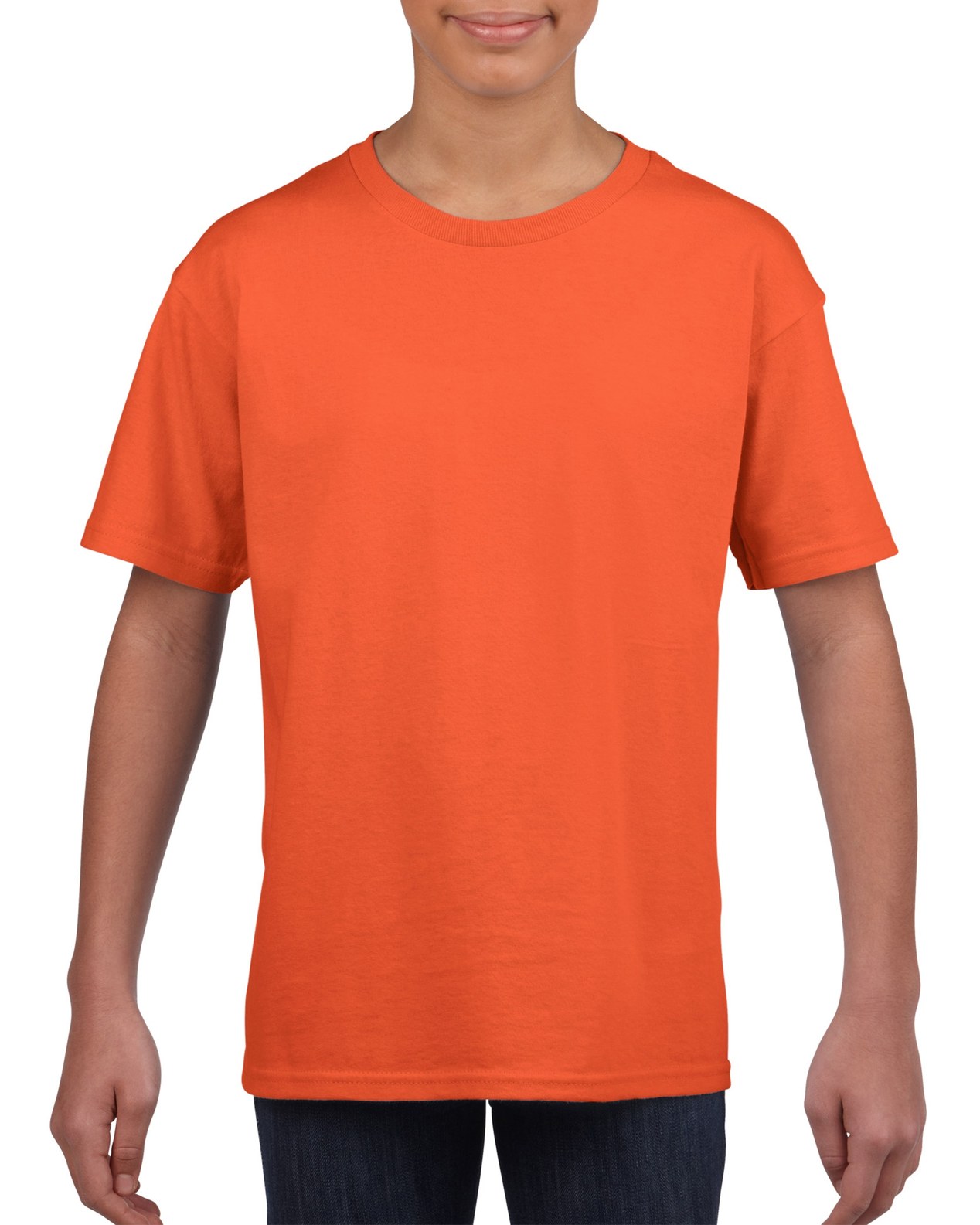 Tricou copii 100% bumbac, Portocaliu, 153g