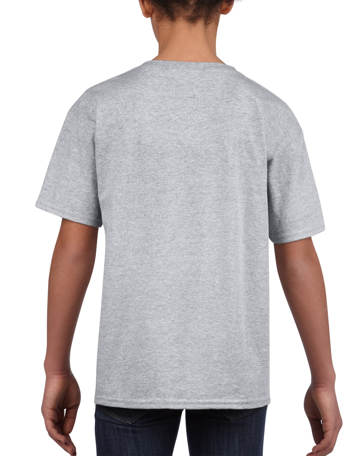Tricou copii 100% bumbac, RS - Gri Sport, 153g