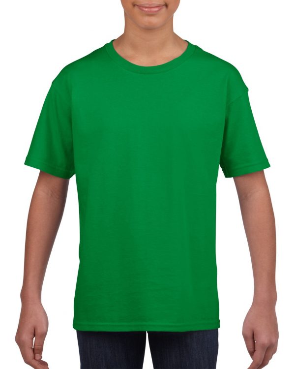 Tricou copii 100% bumbac, Verde Irlandez, 153g