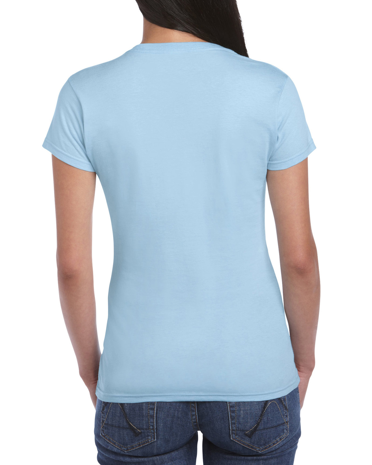 Tricou femei 100% bumbac, Albastru Deschis, 153g