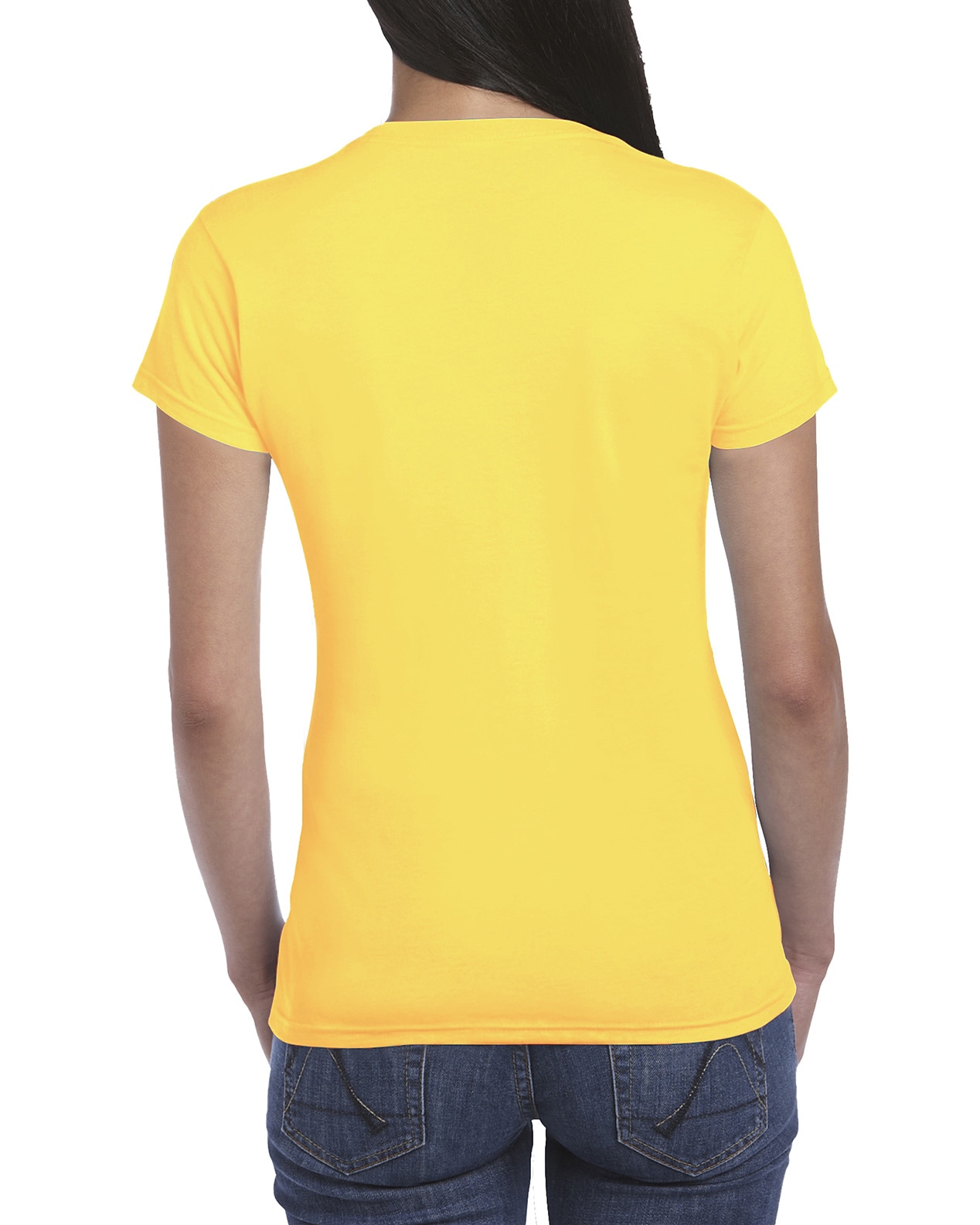 Tricou femei 100% bumbac, Galben Margareta, 153g