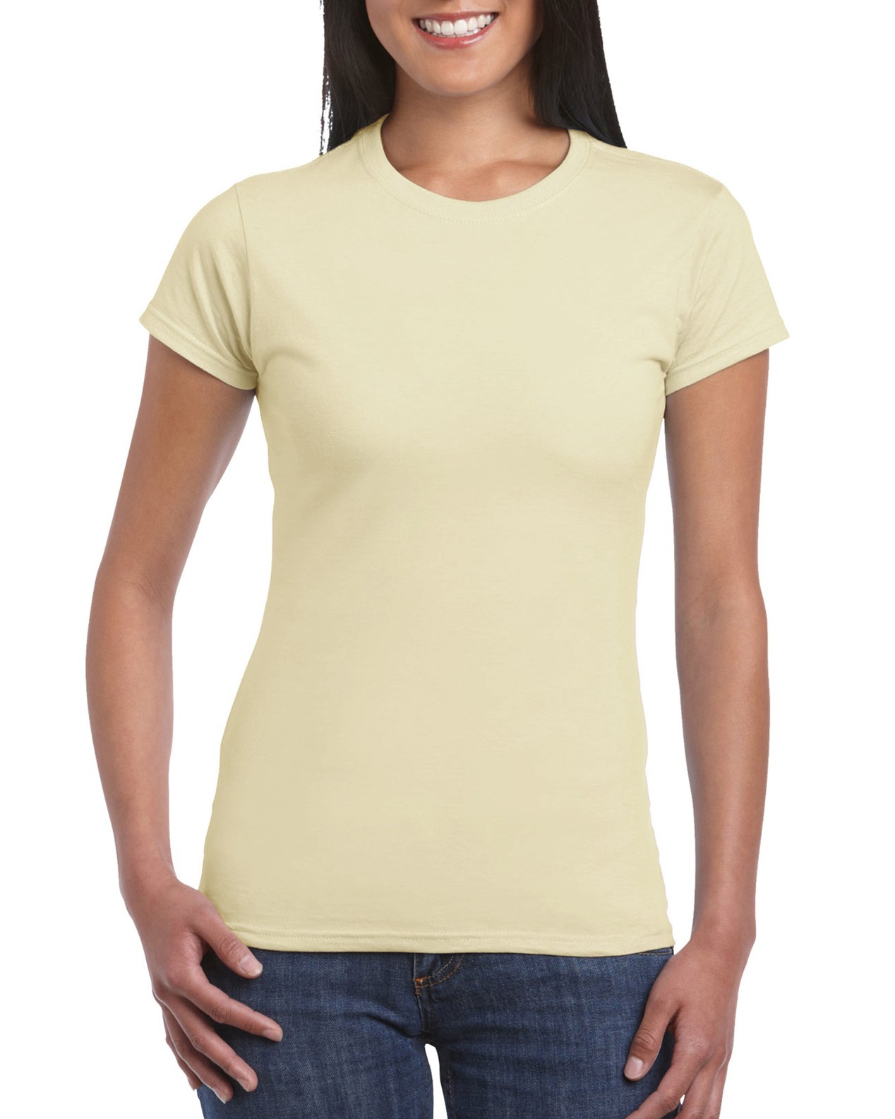 Tricou femei 100% bumbac, Bej Nisipiu, 153g