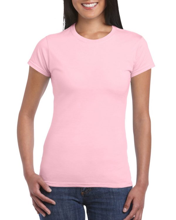 Tricou femei 100% bumbac, Roz Deschis, 153g