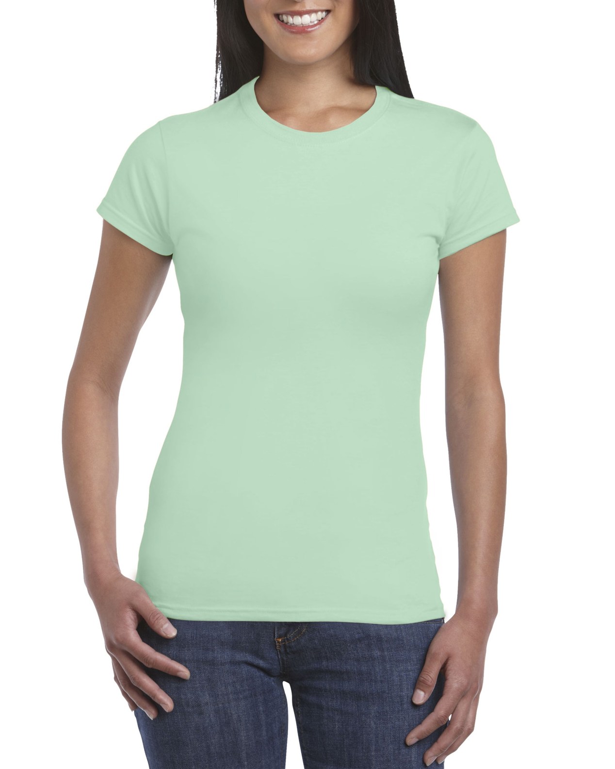 Tricou femei 100% bumbac, Verde Menta, 153g