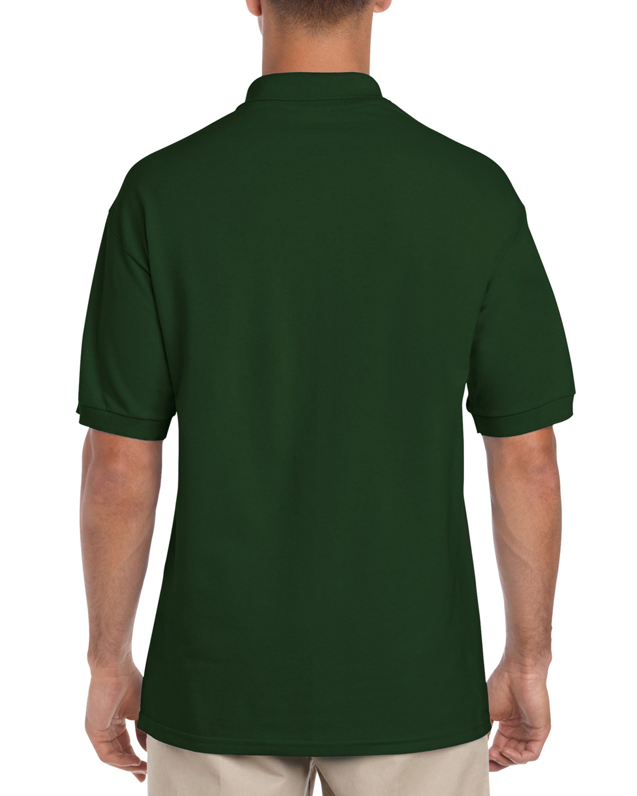 Tricou polo barbati 100% bumbac, Verde Padure, 214g