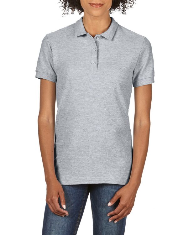 Tricou polo femei 100% bumbac, RS – Gri Sport, 223g