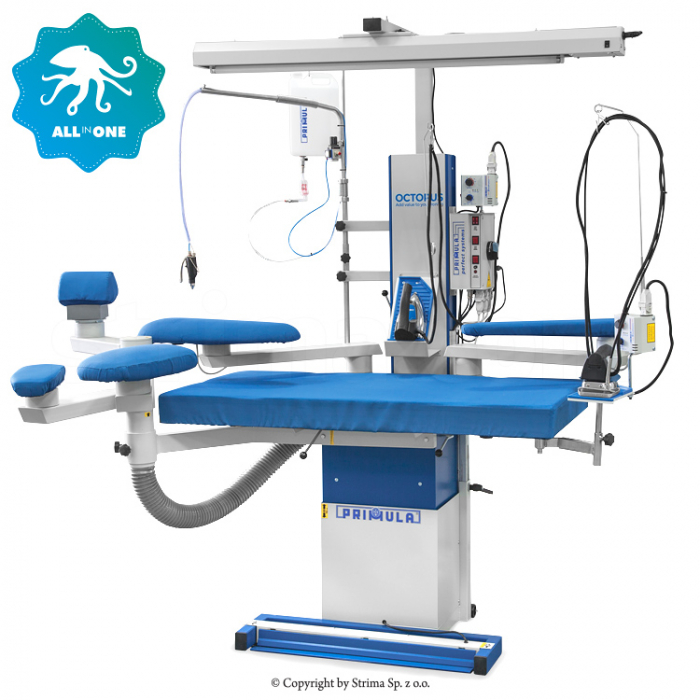 Masa de calcat dreptunghiulara, absortie si suflanta cu 5 forme de lucru