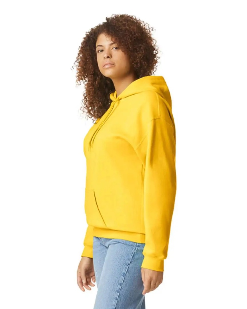 Hanorac cu gluga unisex Gildan galben