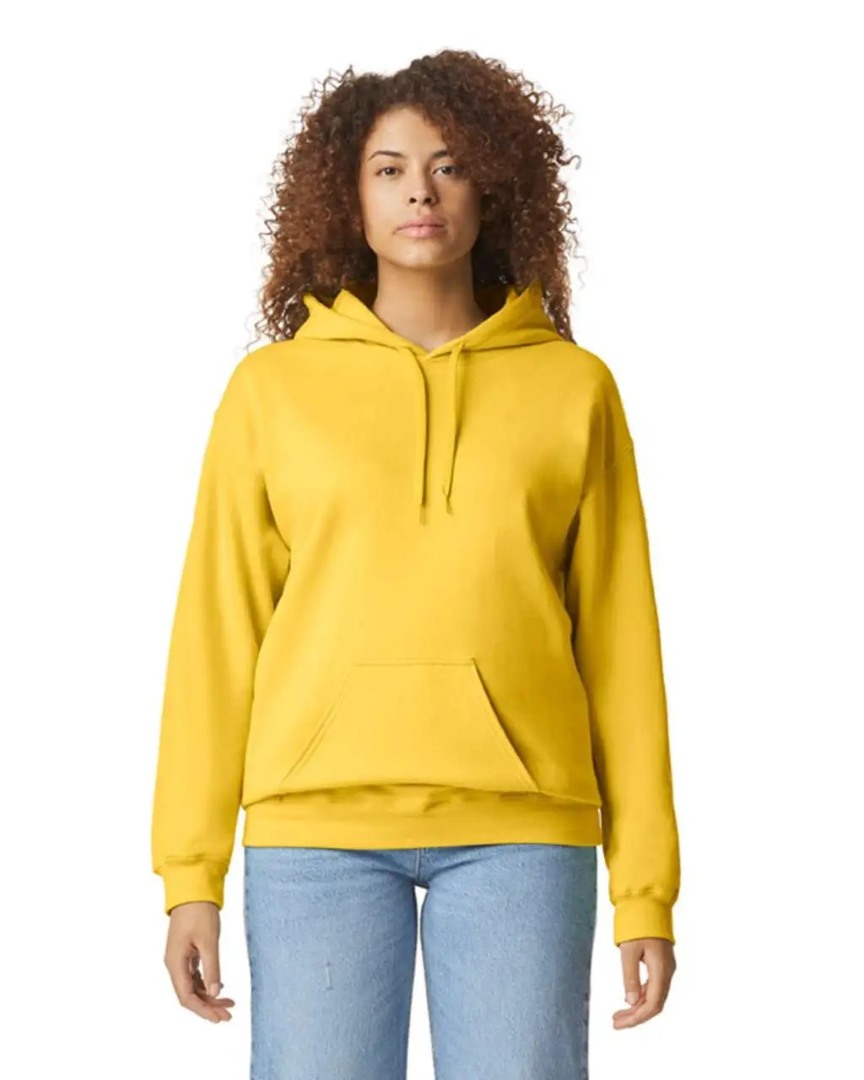 Hanorac cu gluga unisex Gildan galben