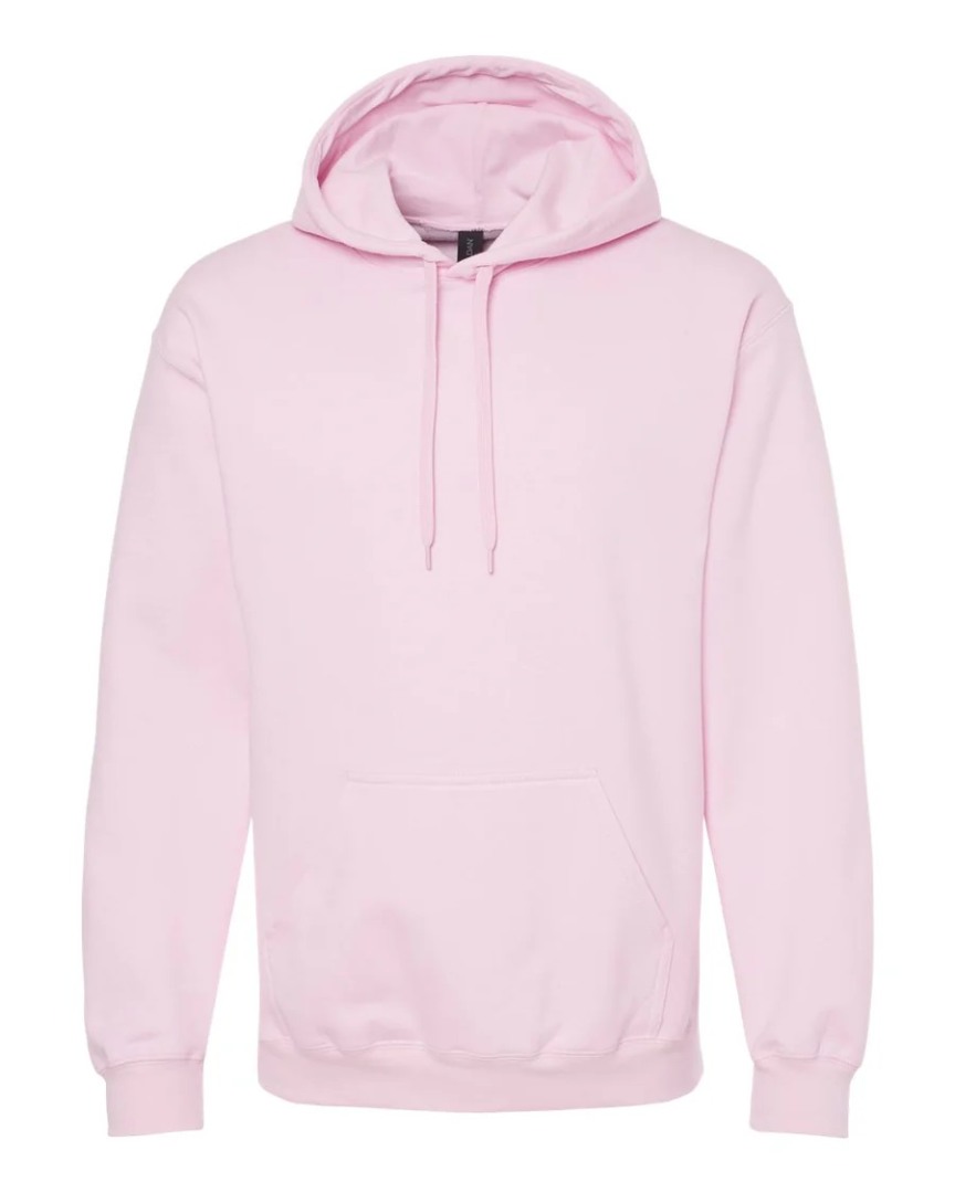 Hanorac cu gluga unisex Gildan roz deschis